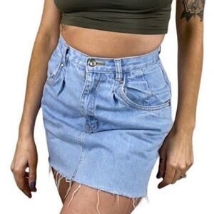 Vintage London London high rise denim jean skirt waist size 24